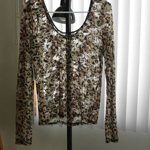 Women's XL animal print top